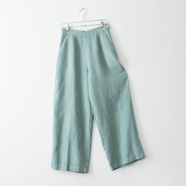 vintage wide leg linen high waist trousers, 90s Gap 