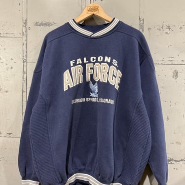 L Vintage Air Force academy Falcons Sweatshirt Embroidered Crewneck Colorado Springs 