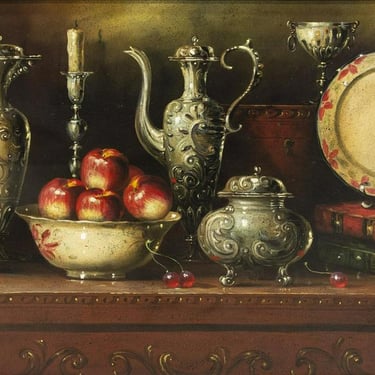 Painting, Still Life, Decorative, Signed Leon Samuel, Delightful and Colorfull