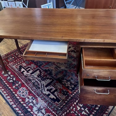 Mid Century Walnut Jens Risom Executive Desk