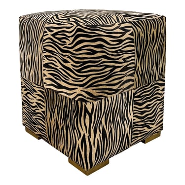 Made Goods Modern Tiger Print Hair on Hide Ondrea Stool