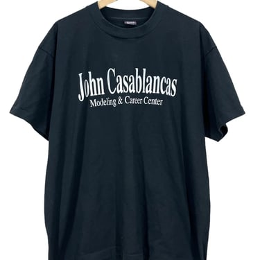 Vintage John Casablancas Modeling Super Model Faded Black T-Shirt XL RARE