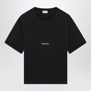 Saint Laurent Black Boyfriend T-Shirt With Logo Women