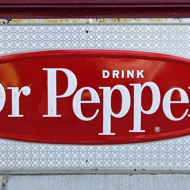 Vintage 1950s Tin Dr Pepper Advertising Sign 