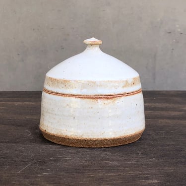 Ceramic Salt Cellar with Lid - Glossy 