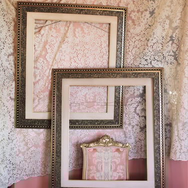 Fabulous Huge Antique Gilt Carved Wood and Gesso Frame 38" x 34 1/2" 