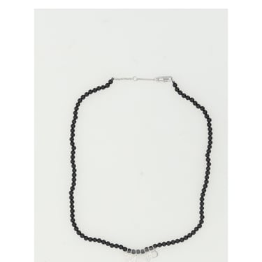 Celine Men Onyx Beads Necklace