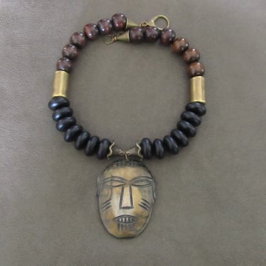 Chunky ethnic tribal bold necklace 