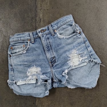 27” 90s Levi's Jorts Jean Shorts Cut Offs Lightwash Wash Pants Cowboy Western Streetwear Daisy Dukes Booty Shorts 505 