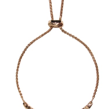 Kendra Scott - Rose Gold Adjustable Jeweled Bar Bracelet