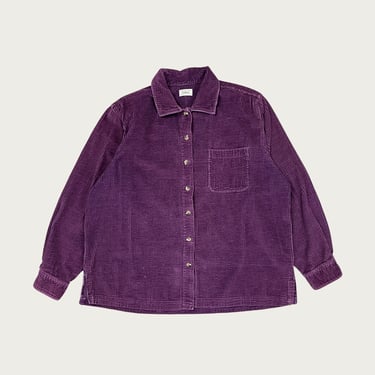 (M) Purple Corduroy Button Up Shirt