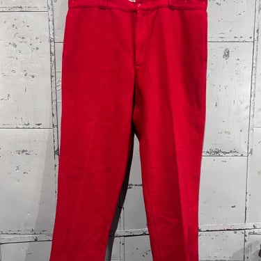 Size 40x31 Vintage 70s Johnson woolen mills Wool Pants Men’s Red Outdoors Hunting Fishing Trousers 