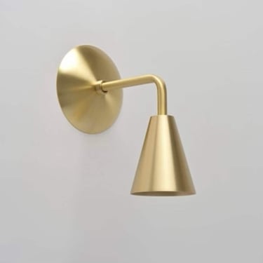Minimalist Wall Sconce - Brass Light Fixture - Bathroom Vanity Light - Mid Century Lighting 