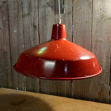 Vintage Swag Red Barn Light