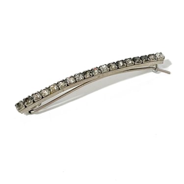 Silver Rhinestone Hair Barrette