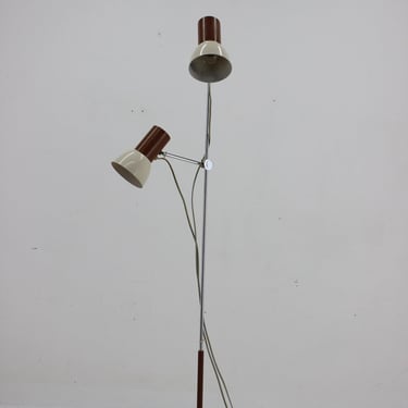1970s Chrome & Metal Adjustable Floor Lamp, Czechoslovakia / Vintage Floor Lamp / Midcentury Adjustable Floor Lamp / Metal 