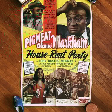 Vintage “House Rent Party” Movie Poster, Staring Pigmeat Markum (1950’s)