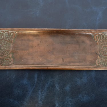 Tiffany Studios New York Zodiac Pattern Bronze Pen Tray