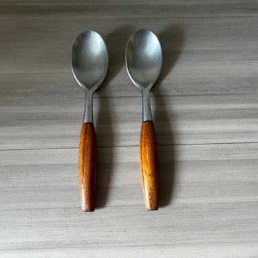 Vintage Set of 2  Jens H. Quistgaard Early Dansk Fjord Teaspoons 