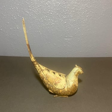 Vintage Japanese Cast Iron Bird Incense Burner W/ Lid 