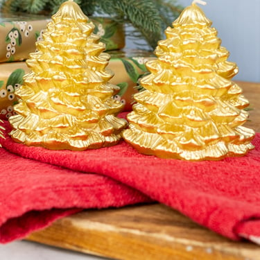 Gold Tree Candles - Set of 2