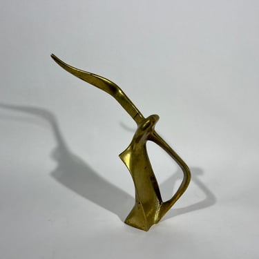 1970s Mid Century Coastal Curtis Jere Seagull Solid Brass Sculpture 
