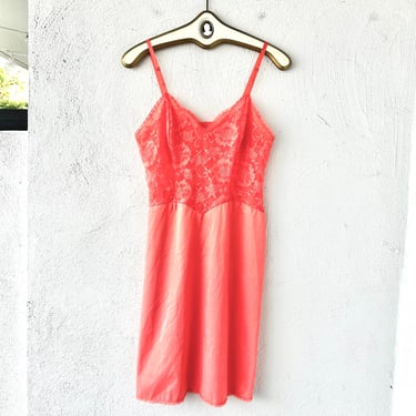 Vintage 50s 60s Lace Slip Dress // Pink Sheer Boho Lingerie Tunic 