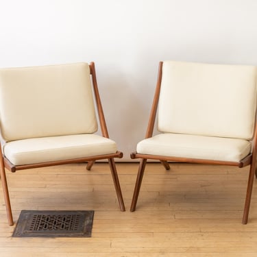 Pair of Folke Ohlsson for Dux Scissor Chairs