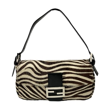 Fendi Zebra Calfhair Baguette Bag