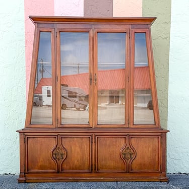 Handsome Wood Pagoda Cabinet