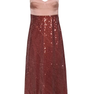 A.L.C. - Bronze Sequin Sleeveless Formal Dress Sz 6