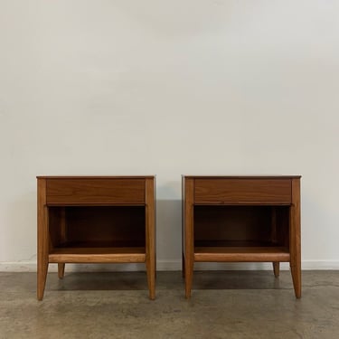 Walnut nightstands by Dixie- pair 