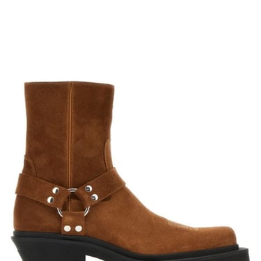 VTMNTS Brown suede Cowboy ankle boots