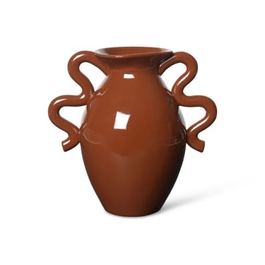 Ferm Living Terracotta Glazed Stoneware Verso Table Vase FFW258-10