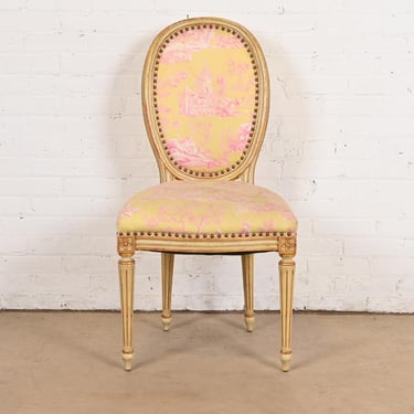 John Widdicomb French Regency Louis XVI Painted Desk Chair or Side Chair, Circa 1960s