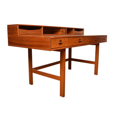 1975 Lovig Danish Modern ‘Flip-Top’ Teak Partner’s Desk