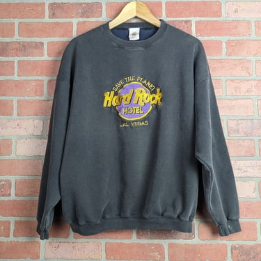 Vintage 90s Hard Rock Cafe Save the Planet ORIGINAL Crewneck Sweatshirt - Large 