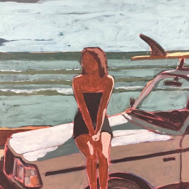 Surfer #2  |  Original Acrylic Painting on Canvas 16 x 20 