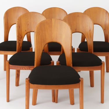 6 Vintage Chairs Niels Koefoed 1970s Denmark 