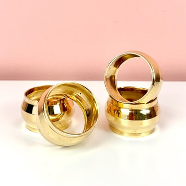 Set of 4 Brass Napkin Rings 