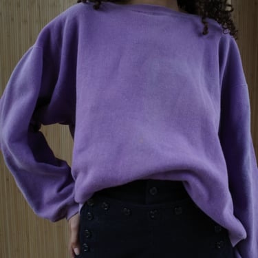 washed purple sweatshirt