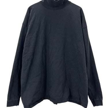 Vintage 90's Blank Black Long Sleeve Turtleneck T-Shirt XL