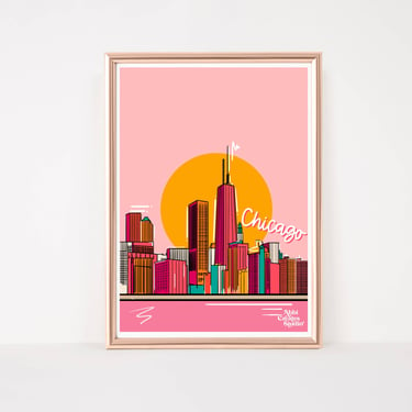 Downtown Chicago Skyline Art print