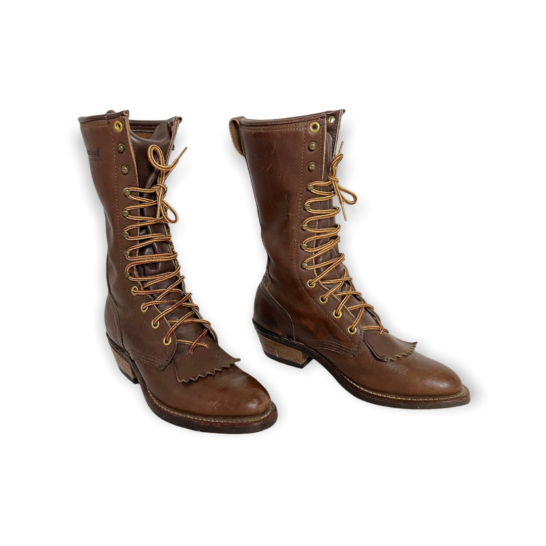 Golden retriever 2024 logger boots