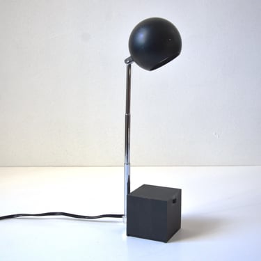 The "Lytegem" Desk Task Lamp on Black Designed by Michael Lax for Lightolier 