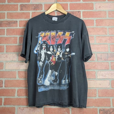 Vintage 2000 Distressed Double Sided Kiss Farewell Tour ORIGINAL Band Tee - Extra Large 
