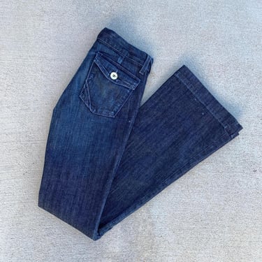 Y2K Early 2000's Anlo Low Waisted Belled Denim Jeans 