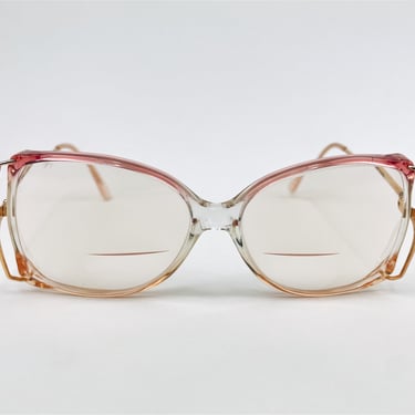 1980s Sophie Rose Pink & Clear Round Rectangular Frame w Gold Wire Arms by Europa  Eyewear | Vintage, Trendy, Grandma, Cute, Prescription 