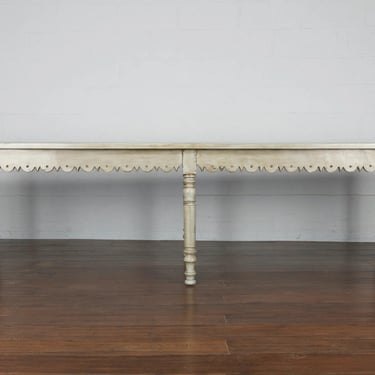 Antique Country French Provincial Painted Dining Table 