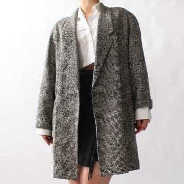 Vintage Speckled Tweed Silk Coat